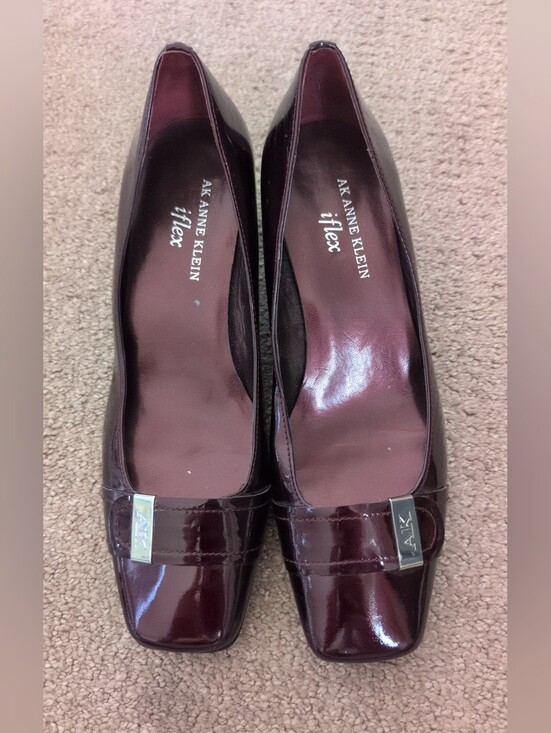 Anne Klein Shoes - Anne Klein Burgundy iFlex Patent Leather Pumps